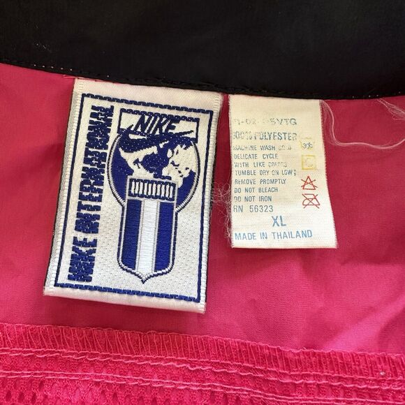 Vintage Nike Jacket Womens XL Pink International Windbreaker 90s - Picture 3 of 7